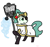 Size: 640x600 | Tagged: safe, alternate version, artist:ficficponyfic, imported from derpibooru, oc, oc only, oc:emerald jewel, pony, colt quest, adult, alternate clothes, alternate costumes, alternate hairstyle, alternate timeline, alternate universe, amulet, book, boots, clothes, determined, ending, eyepatch, future, incense, mage, male, missing eye, possible spoilers, preview, robe, smiling, staff, stallion, standard bearer, thurible