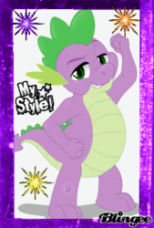 Size: 271x400 | Tagged: safe, imported from derpibooru, spike, animated, blingee, exploitable meme, male, meme, pose, solo
