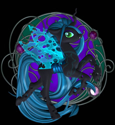 Size: 600x651 | Tagged: safe, artist:ladylittlefox, imported from derpibooru, queen chrysalis, changeling, changeling queen, 3d, female, solo, watermark