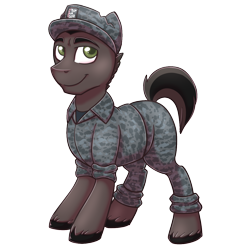 Size: 1080x1080 | Tagged: safe, artist:deyogee, imported from derpibooru, oc, oc only, oc:morseapple, clothes, solo, unshorn fetlocks