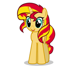 Size: 4396x3826 | Tagged: safe, artist:sapphireartemis, imported from derpibooru, sunset shimmer, pony, unicorn, cute, female, shimmerbetes, simple background, smiling, solo, transparent background, vector