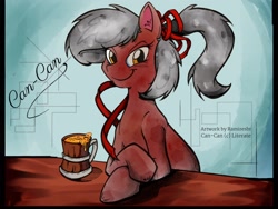 Size: 2048x1536 | Tagged: safe, artist:ramiresbr, imported from derpibooru, oc, oc only, crystal pony, pony, alcohol, cider, food