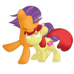 Size: 5000x5000 | Tagged: safe, artist:xsidera, imported from derpibooru, apple bloom, tender taps, earth pony, pony, on your marks, absurd resolution, adorabloom, colt, cute, cutie mark, female, filly, foal, male, shipping, simple background, straight, sweet dreams fuel, tendaww taps, tenderbloom, the cmc's cutie marks, transparent background