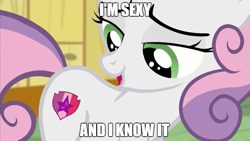 Size: 787x443 | Tagged: safe, imported from derpibooru, screencap, sweetie belle, on your marks, cutie mark, female, image macro, meme, solo, text, the cmc's cutie marks