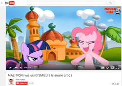 Size: 902x643 | Tagged: safe, imported from derpibooru, screencap, pinkie pie, twilight sparkle, bosnia, bosnian, dexter's laboratory, islam, mosque, why, youtube