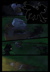 Size: 1240x1754 | Tagged: safe, artist:lunarcakez, imported from derpibooru, princess luna, comic:the origins of hollow shades, bucking, comic, shadow, younger