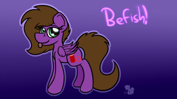 Size: 1920x1080 | Tagged: safe, artist:internetianer, imported from derpibooru, oc, oc only, oc:befish, pony, solo, tongue out