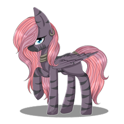 Size: 1024x1024 | Tagged: safe, artist:rubyblossomva, imported from derpibooru, oc, oc only, hybrid, zebra, zebrasus, solo