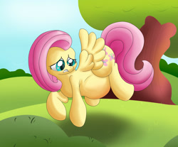 Size: 2000x1658 | Tagged: safe, artist:seenty, imported from derpibooru, fluttershy, belly, female, floating, pregnant, solo