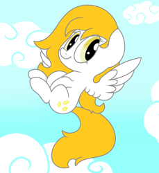 Size: 1000x1092 | Tagged: safe, artist:pink-dooples, imported from derpibooru, oc, oc only, pegasus, pony, cute, sky, solo