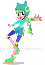 Size: 400x577 | Tagged: safe, artist:airiana45, imported from derpibooru, lemon zest, equestria girls, friendship games, alternate universe, female, simple background, solo, transparent background, watermark