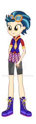 Size: 400x1354 | Tagged: safe, artist:airiana45, imported from derpibooru, indigo zap, equestria girls, friendship games, alternate universe, female, simple background, solo, transparent background, watermark