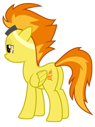 Size: 3000x4000 | Tagged: safe, artist:reginault, edit, editor:paragonaj, imported from derpibooru, spitfire, pegasus, pony, newbie dash, absurd resolution, butt, female, goggles, missing accessory, plot, show accurate, simple background, solo, transparent background, vector