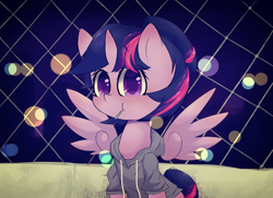 Size: 6600x4800 | Tagged: safe, artist:bloodatius, artist:luxaestas, imported from derpibooru, twilight sparkle, alicorn, pony, absurd resolution, candy, clothes, female, food, hoodie, lollipop, mare, solo, twilight sparkle (alicorn)