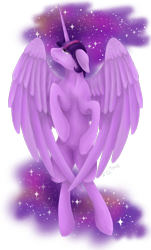 Size: 1024x1698 | Tagged: safe, artist:kankryvantas, imported from derpibooru, twilight sparkle, alicorn, pony, ethereal mane, female, mare, simple background, solo, spread wings, transparent background, twilight sparkle (alicorn)