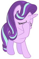 Size: 7000x10600 | Tagged: safe, artist:tardifice, imported from derpibooru, starlight glimmer, no second prances, absurd resolution, eyes closed, facehoof, female, photoshop, simple background, solo, transparent background, vector