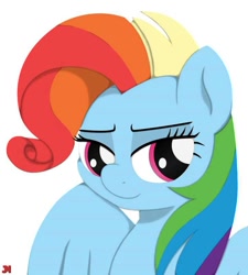 Size: 720x801 | Tagged: safe, artist:ljdamz1119, imported from derpibooru, rainbow dash, newbie dash, alternate hairstyle, female, mane swap, rainbow fash, solo