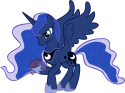 Size: 1037x771 | Tagged: safe, artist:melodykurasaki, imported from derpibooru, princess luna, alicorn, pony, spider, luna eclipsed, ethereal mane, female, mare, simple background, solo, spread wings, starry mane, transparent background, vector, wings