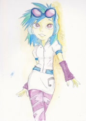 Size: 572x800 | Tagged: safe, artist:daisymane, imported from derpibooru, dj pon-3, vinyl scratch, equestria girls, female, solo