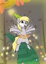 Size: 2505x3507 | Tagged: safe, artist:digiral, imported from derpibooru, derpy hooves, pegasus, pony, a hearth's warming tail, dendrophilia, derpy star, female, fetish, mare, scene interpretation, solo