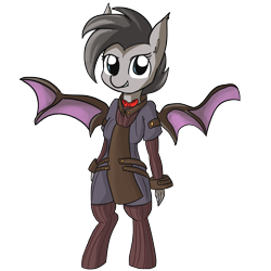 Size: 1280x1280 | Tagged: safe, artist:tjpones, imported from derpibooru, oc, oc only, anthro, bat pony, unguligrade anthro, simple background, solo, transparent background