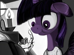 Size: 1024x768 | Tagged: safe, artist:ponsce, imported from derpibooru, twilight sparkle, book, female, hand, solo, wat