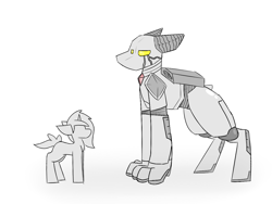 Size: 1200x900 | Tagged: safe, artist:input-command, deleted from derpibooru, imported from derpibooru, oc, oc only, oc:folly, robot, size comparison