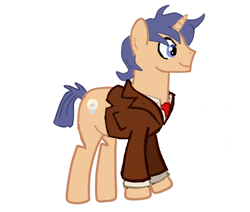 Size: 453x385 | Tagged: safe, artist:titaniumbrony, imported from derpibooru, oc, oc only, oc:jananimations, pony, doctor who, jananimations, ponified, solo