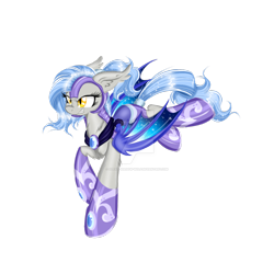 Size: 1280x1280 | Tagged: safe, artist:pvrii, artist:silent-shadow-wolf, imported from derpibooru, oc, oc only, oc:midnight radiance, bat pony, pony, armor, simple background, solo, transparent background, watermark