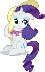 Size: 3500x5554 | Tagged: safe, artist:ambassad0r, imported from derpibooru, rarity, absurd resolution, female, hat, ponyscape, raised hoof, simple background, sitting, solo, transparent background, unimpressed, vector