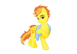 Size: 1240x877 | Tagged: safe, artist:alixnight, imported from derpibooru, spitfire, pegasus, pony, bedroom eyes, female, simple background, solo, towel, vector, white background