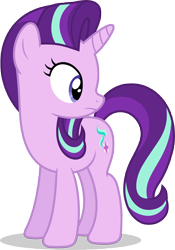 Size: 6000x8591 | Tagged: safe, artist:luckreza8, imported from derpibooru, starlight glimmer, no second prances, .svg available, absurd resolution, female, inkscape, looking back, simple background, solo, transparent background, vector