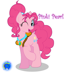 Size: 2362x2514 | Tagged: safe, artist:inkwell, imported from derpibooru, pinkie pie, earth pony, pony, chrono trigger, crossover, female, mare, marle, ponytail, simple background, solo, transparent background