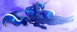 Size: 4500x1876 | Tagged: safe, artist:xwhitedreamsx, imported from derpibooru, princess luna, absurd resolution, female, solo