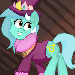 Size: 1750x1750 | Tagged: safe, artist:davierocket, imported from derpibooru, lyra heartstrings, a hearth's warming tail, clothes, coat, female, hat, solo