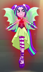 Size: 340x564 | Tagged: safe, imported from derpibooru, screencap, aria blaze, equestria girls, rainbow rocks, female, fin wings, ponied up, sleeveless, solo