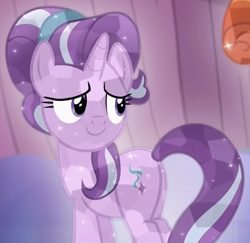 Size: 952x924 | Tagged: safe, imported from derpibooru, screencap, starlight glimmer, sunburst, crystal pony, pony, unicorn, the crystalling, butt, cropped, crystal starlight, crystallized, female, looking back, mare, plot, solo focus