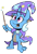 Size: 1225x1820 | Tagged: safe, artist:jittery-the-dragon, imported from derpibooru, trixie, dragon, cape, clothes, cute, dragonified, female, hat, magic wand, open mouth, race swap, simple background, solo, species swap, transparent background, trixie's cape, trixie's hat, trixiedragon, wand