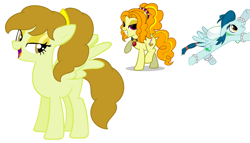 Size: 1024x586 | Tagged: safe, artist:estefania200, imported from derpibooru, oc, oc only, blank flank, offspring, parent:adagio dazzle, parent:captain planet, parents:capdazzle, simple background, white background