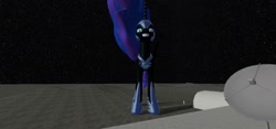 Size: 1280x600 | Tagged: safe, artist:ouranoscaelus, imported from derpibooru, nightmare moon, 3d, gmod, macro, moon