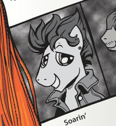 Size: 381x410 | Tagged: safe, idw, imported from derpibooru, soarin', neigh anything, spoiler:comic, spoiler:comic11, teenager, younger