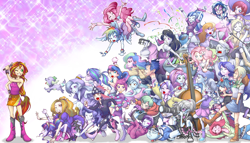 Size: 2000x1147 | Tagged: safe, artist:ddd1983, imported from derpibooru, adagio dazzle, apple bloom, applejack, aria blaze, blueberry pie, bon bon, bulk biceps, derpy hooves, diamond tiara, dj pon-3, flash sentry, fluttershy, fuchsia blush, lavender lace, lyra heartstrings, octavia melody, photo finish, pinkie pie, pixel pizazz, princess celestia, princess luna, rainbow dash, rarity, raspberry fluff, scootaloo, silver spoon, snails, snips, sonata dusk, spike, sunset shimmer, sweetie belle, sweetie drops, trixie, twilight sparkle, vinyl scratch, violet blurr, dog, equestria girls, rainbow rocks, :t, armpits, background human, best human, bracelet, clothes, cutie mark crusaders, discussion in the comments, dj snazzy snails, female, flying, grin, gritted teeth, humane five, humane six, mc snips, on back, on side, open mouth, ponied up, principal celestia, prone, running, side, skirt, sleeveless, smiling, spike the dog, sunset shimmer gets all the mares, tanktop, the dazzlings, the muffins, the rainbooms, the snapshots, trixie and the illusions, twilight sparkle (alicorn), vice principal luna, walking, wall of tags, wide eyes, wink, wristband