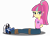 Size: 7000x5000 | Tagged: safe, artist:razethebeast, imported from derpibooru, sour sweet, equestria girls, friendship games, absurd resolution, bondage, clothes, female, flash puppet, freckles, hands behind back, kidnapped, looking at you, new outfit, pants, ropes, shoes, show accurate, simple background, sitting, sneakers, solo, tied up, transparent background, vector