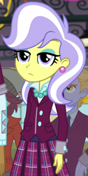 Size: 425x840 | Tagged: safe, imported from derpibooru, screencap, upper crust, equestria girls, friendship games, clothes, crystal prep academy uniform, school uniform, skunk stripe