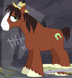 Size: 800x872 | Tagged: safe, imported from derpibooru, screencap, trouble shoes, earth pony, pony, appleoosa's most wanted, cropped, hat, male, solo, stallion, unshorn fetlocks