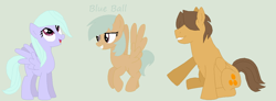 Size: 1024x375 | Tagged: safe, artist:aquadusk, imported from derpibooru, flitter, hoops, oc, oc:blue ball, female, flitterhoops, male, missing accessory, offspring, parent:flitter, parent:hoops, parents:flitterhoops, shipping, simple background, straight