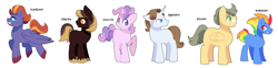 Size: 4017x1000 | Tagged: safe, deleted from derpibooru, imported from derpibooru, oc, oc only, absurd resolution, adoptable, adopted, adopted offspring, adoption, next generation, offspring, parent:applejack, parent:bulk biceps, parent:caramel, parent:fancypants, parent:flash sentry, parent:fluttershy, parent:pinkie pie, parent:pokey pierce, parent:rainbow dash, parent:rarity, parent:soarin', parent:twilight sparkle, parents:carajack, parents:flashlight, parents:flutterbulk, parents:pokeypie, parents:raripants, parents:soarindash