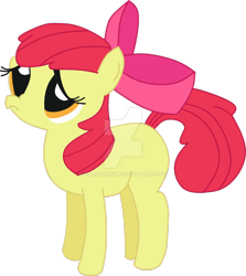 Size: 1024x1146 | Tagged: safe, artist:darcarr0w, imported from derpibooru, apple bloom, female, pouting, simple background, solo, transparent background, watermark