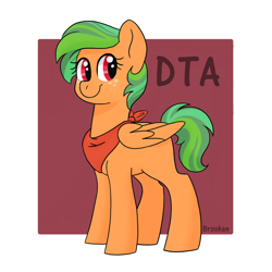 Size: 1900x1900 | Tagged: safe, artist:broohan, imported from derpibooru, oc, oc only, magical lesbian spawn, offspring, parent:applejack, parent:rainbow dash, parents:appledash, solo