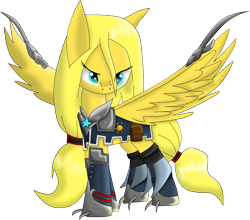 Size: 4138x3639 | Tagged: safe, artist:mlp-starblaze, imported from derpibooru, oc, oc only, oc:daylight, absurd resolution, armor, badass, solo